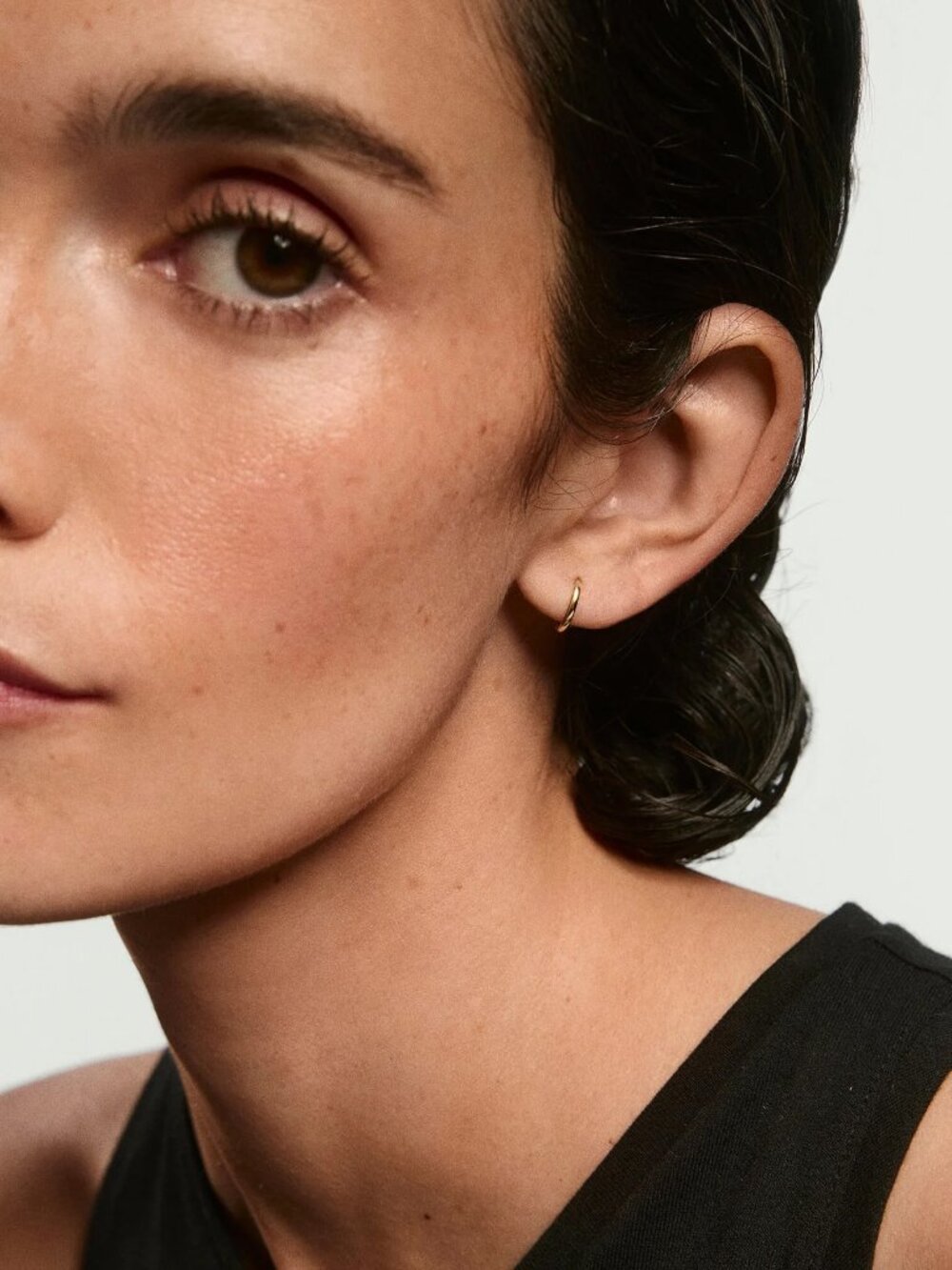 Mejuri 10K Yellow Gold Mini Hoop Earrings Pair Solid Gold